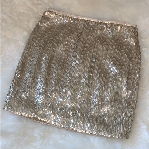 NEW J. Crew gold sequin skirt - Picture 2 of 7